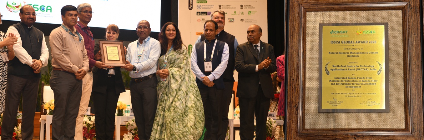 NECTAR receives the ISSCA Award in the Natural Resource Management & Climate Resilience category for its innovative Banana Pseudostem Fibre and Bio-Fertilizer initiative, promoting resource valorisation and sustainable rural livelihoods