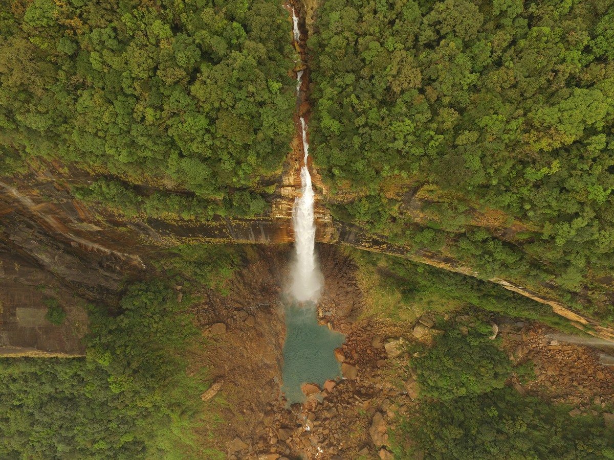 Nohkalikai Falls near Sohra Cherrapunji